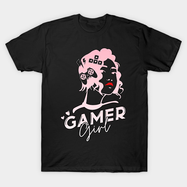 Gamer Girl Gaming T-Shirt by mansoury